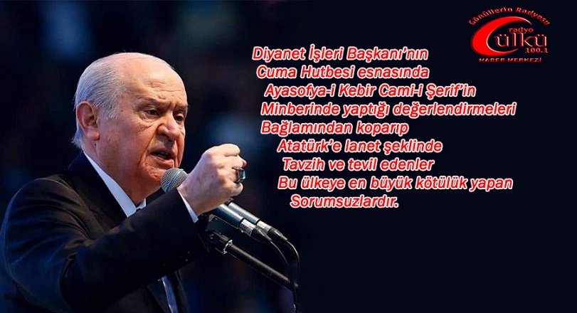 -MHP Lideri, Açıklamayı Çarpıtanlarla Sert Tepki Gösterdi.